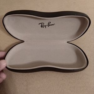 Ray-Ban brand clam shell hard eyeglass case